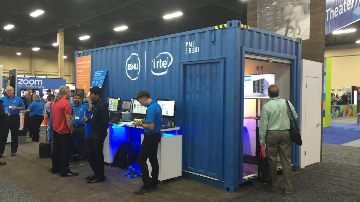 Dell Intel Modified Shipping Container Booth