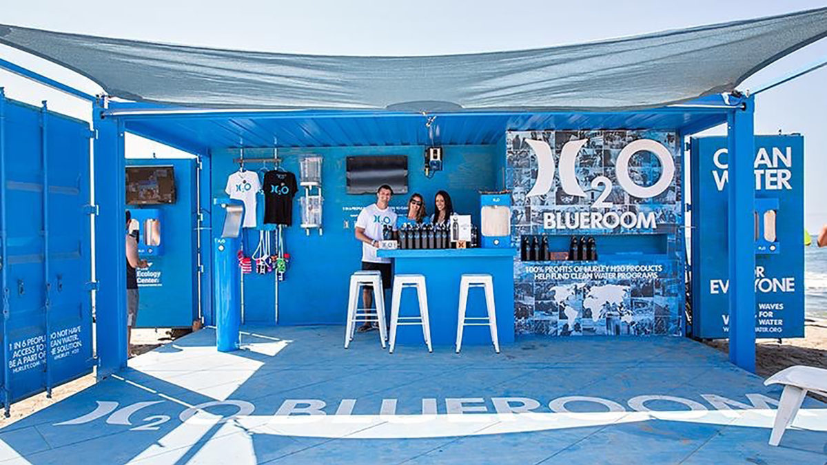 Hurley Event Shipping Container Water Bar