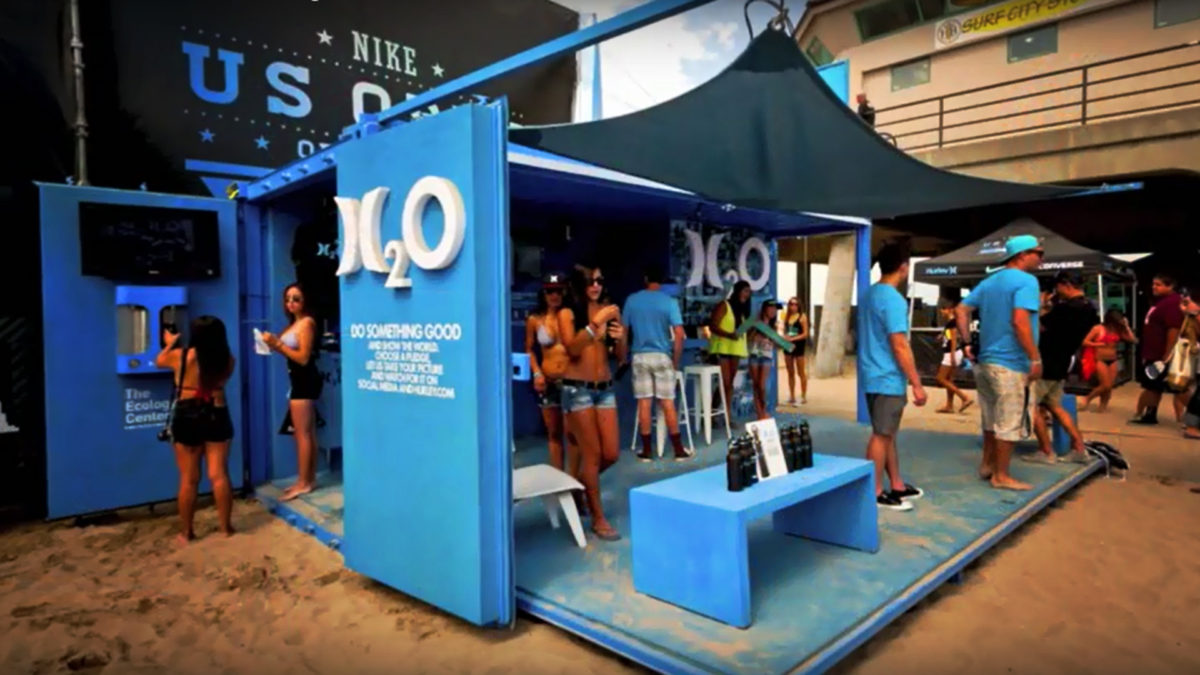 Hurley Shipping Container Booth