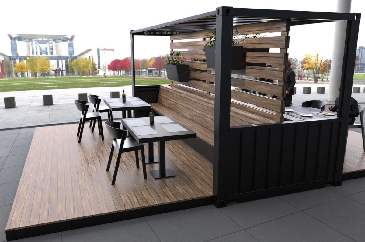 Shipping Container Outdoor Seating for Restaurants | IPME